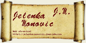 Jelenka Monović vizit kartica